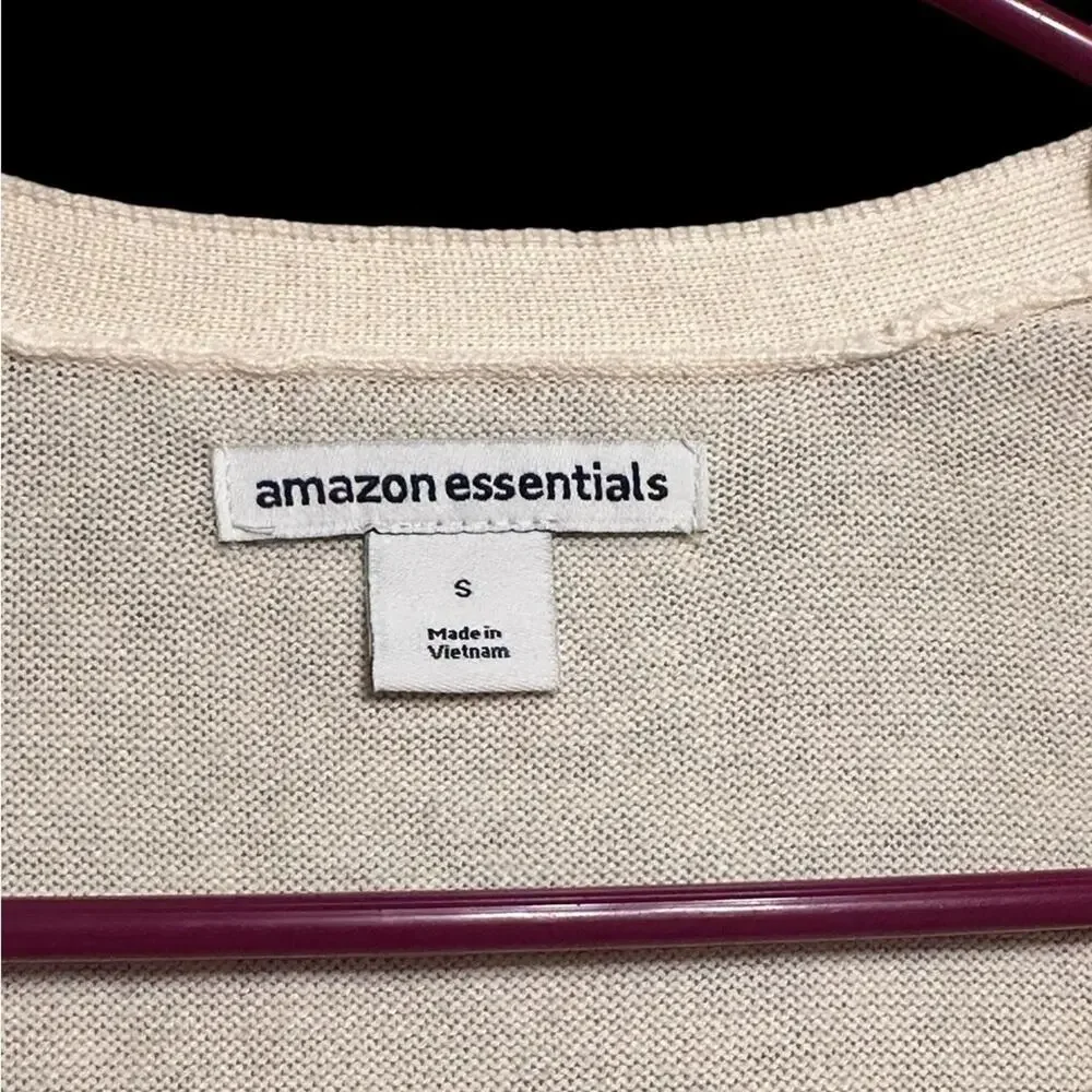 Amazon Essentials Size Small Light Peach V Neck Cardigan